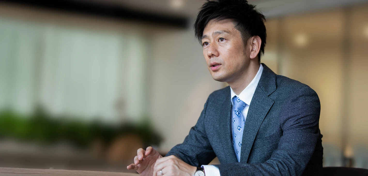 代表メッセージ インタビューの様子